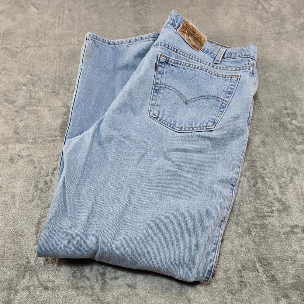 Levi Strauss Signature 545 Jeans Mens 42x32 Loose Fit Vintage 90s 1997 STAINED